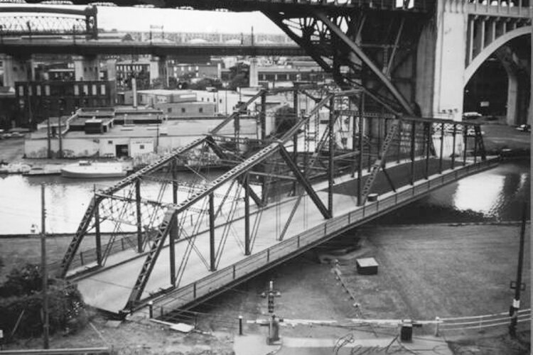 Center Street Swing Bridge in the Flats.
