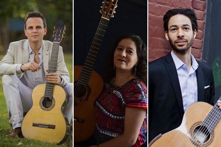 Cleveland Classical Guitar Society artists-in-residence: Cleveland Classical Guitar Society artists-in-residence Hermelindo Ruiz, Anastasia Sonaranda and Thomas Flippin