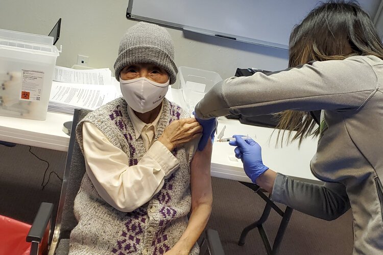 Betty Lee got her vaccine at ASIA, Inc.’s International Community Health Center in Akron earlier this year. She is the mother of Dr. Amy Lee, ASIA’s board president.