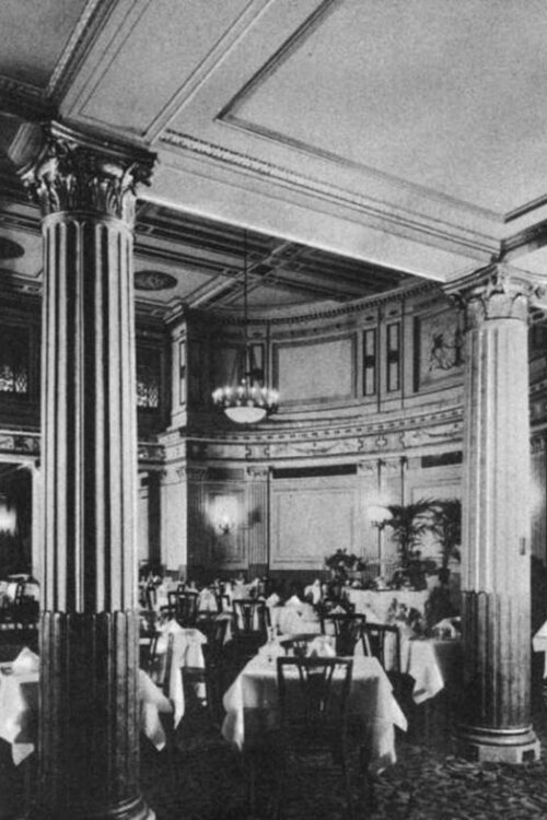 Interior view of the Cafe Monaco in 1930 located at the Hanna building at Playhouse Square.