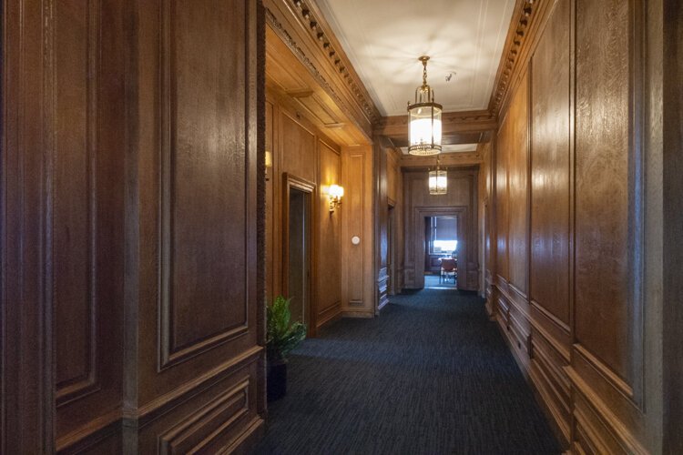 The old Van Swerigen offices in the Terminal Tower now the offices of BrownFlynn.