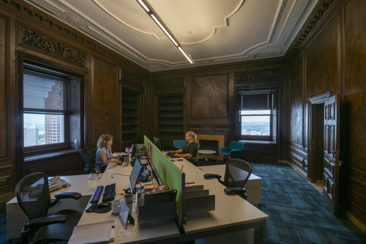 The old Van Swerigen offices in the Terminal Tower now the offices of BrownFlynn.