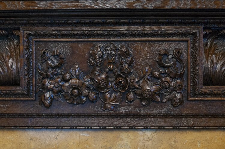 Wood work detail of the old Van Swerigen offices in the Terminal Tower now the offices of BrownFlynn.