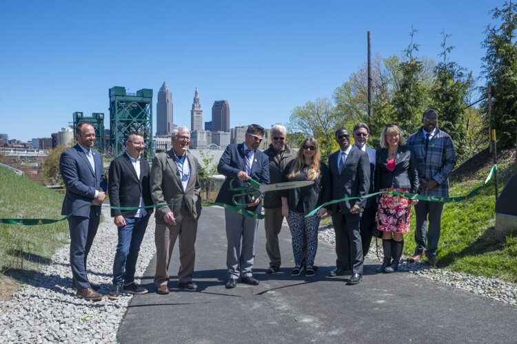 <span class="content-image-text">Ribbon Cutting at the Red Line Greenway Trailhead Opening</span>