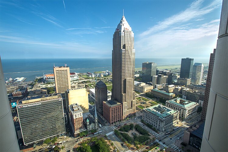 View from the Terminal Tower observation deck in 2014.