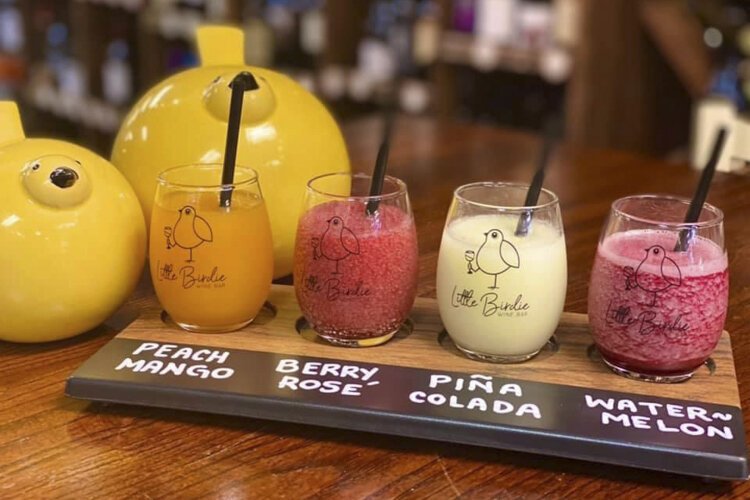 Little Birdie Wine Nest creative "flights"