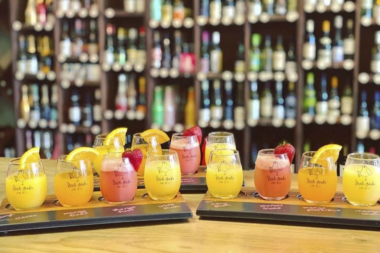 Little Birdie Wine Nest creative "flights"