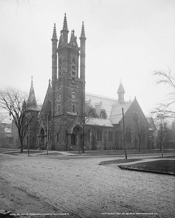 <span class="content-image-text">St. Paul’s, Ca. 1901: Around the turn of the last century, St. Paul's was one of more than a half-dozen large stone churches that served Cleveland's "Millionaires' Row" along Euclid Avenue.</span>