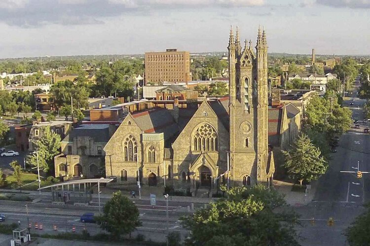 Arial view of St. Paul’s looking south