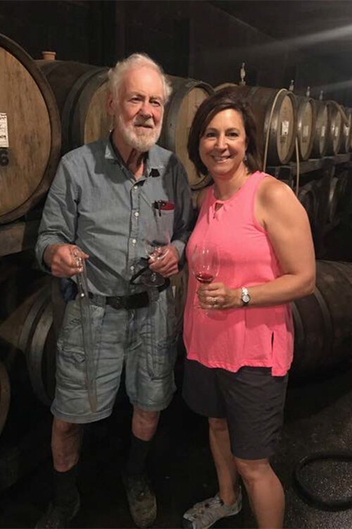 Sands with Arnie Esterer, founder of Markko Winery in Conneaut