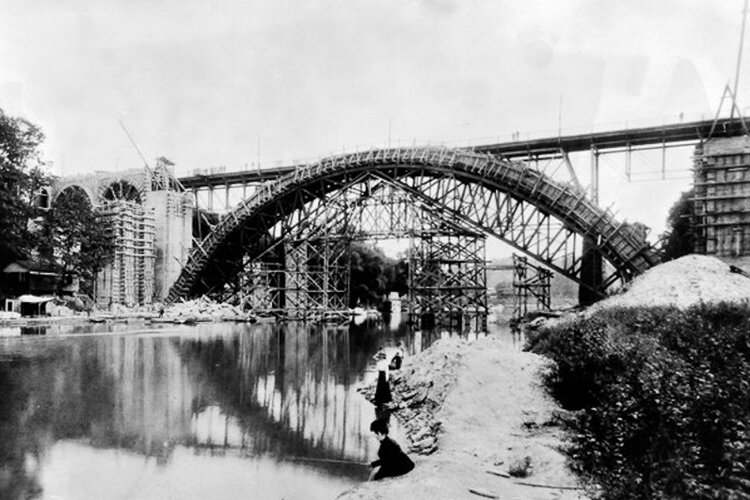 <span class="content-image-text">The 1910 Detroit Rocky River Bridge Construction, 1909</span>