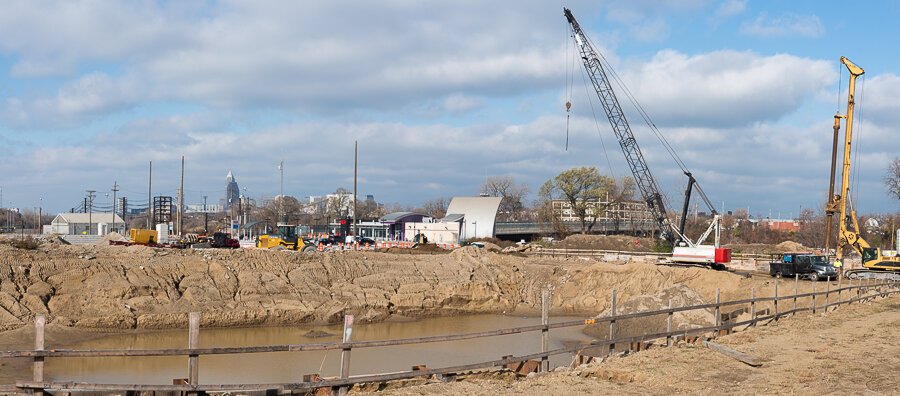 <span class="content-image-text">The Opportunity Corridor construction looking west toward E55th Street in November 2020</span>