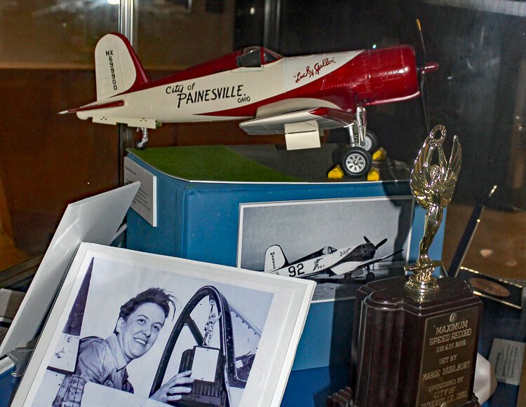 <span class="content-image-text">Marge Hurlburt and the Lucky Gallon aircraft, which was flown in the 1946 Cleveland National Air Races</span>