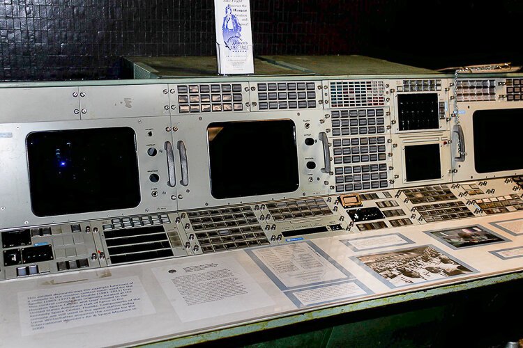 Mission control console used in Apollo 11 mission by JoAnn Morgan, first female engineer in NASA’s mission control.