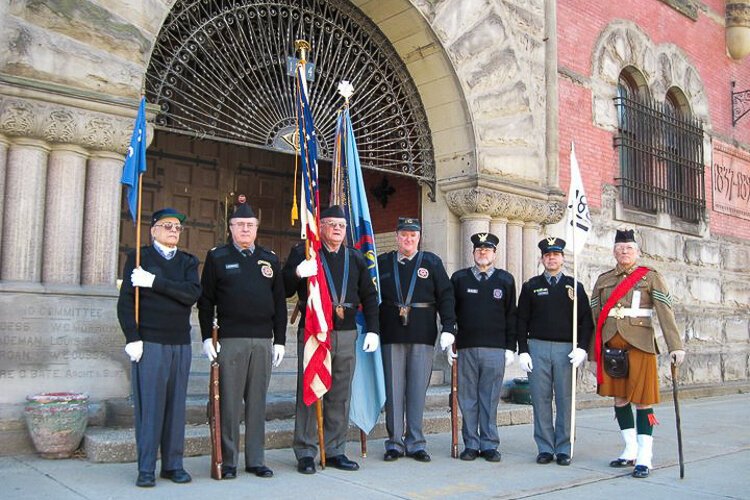 Members of the Cleveland Grays Color Guard