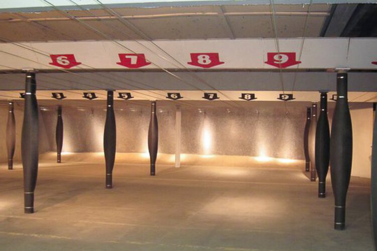 Shooting range in the basement of Grays Armory