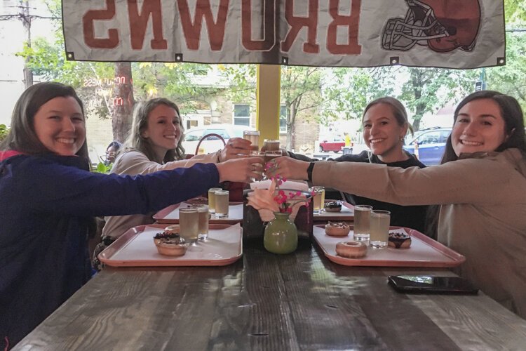 “Donuts About CLE” attendees enjoy mini donuts and mini brews at Brewnuts.