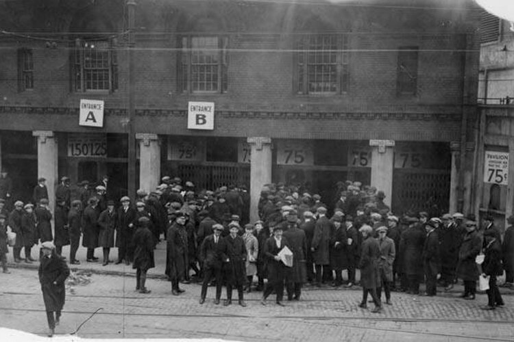 League Park ticket booth & entrance areas, 1922