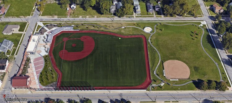 <span class="content-image-text">Arial view of League Park</span>