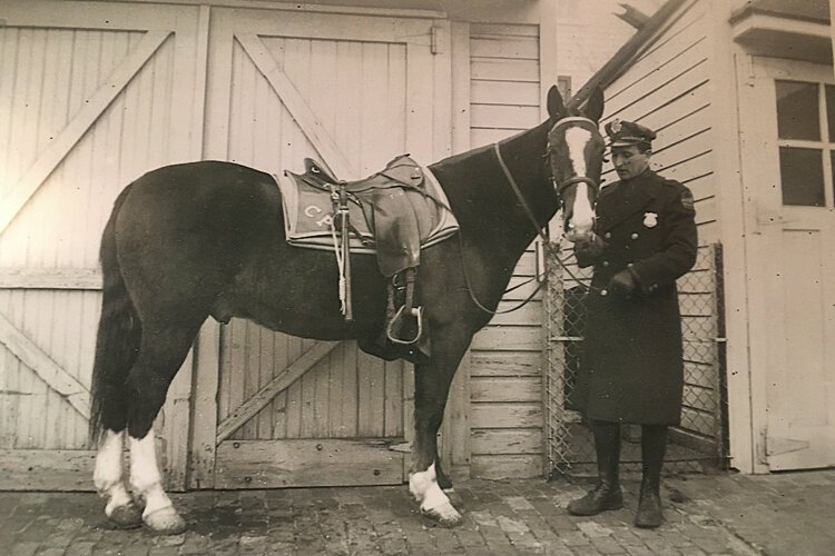 Patrolman Art Lettieri, interviewed by Jim Matowitz, at the beginning of his 30 year career in the CPD Mounted Unit in 1946.