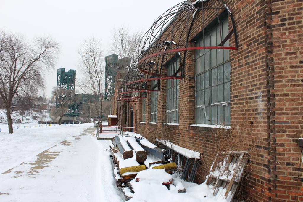 The Foundry buildings looking towards Columbus Road bridge