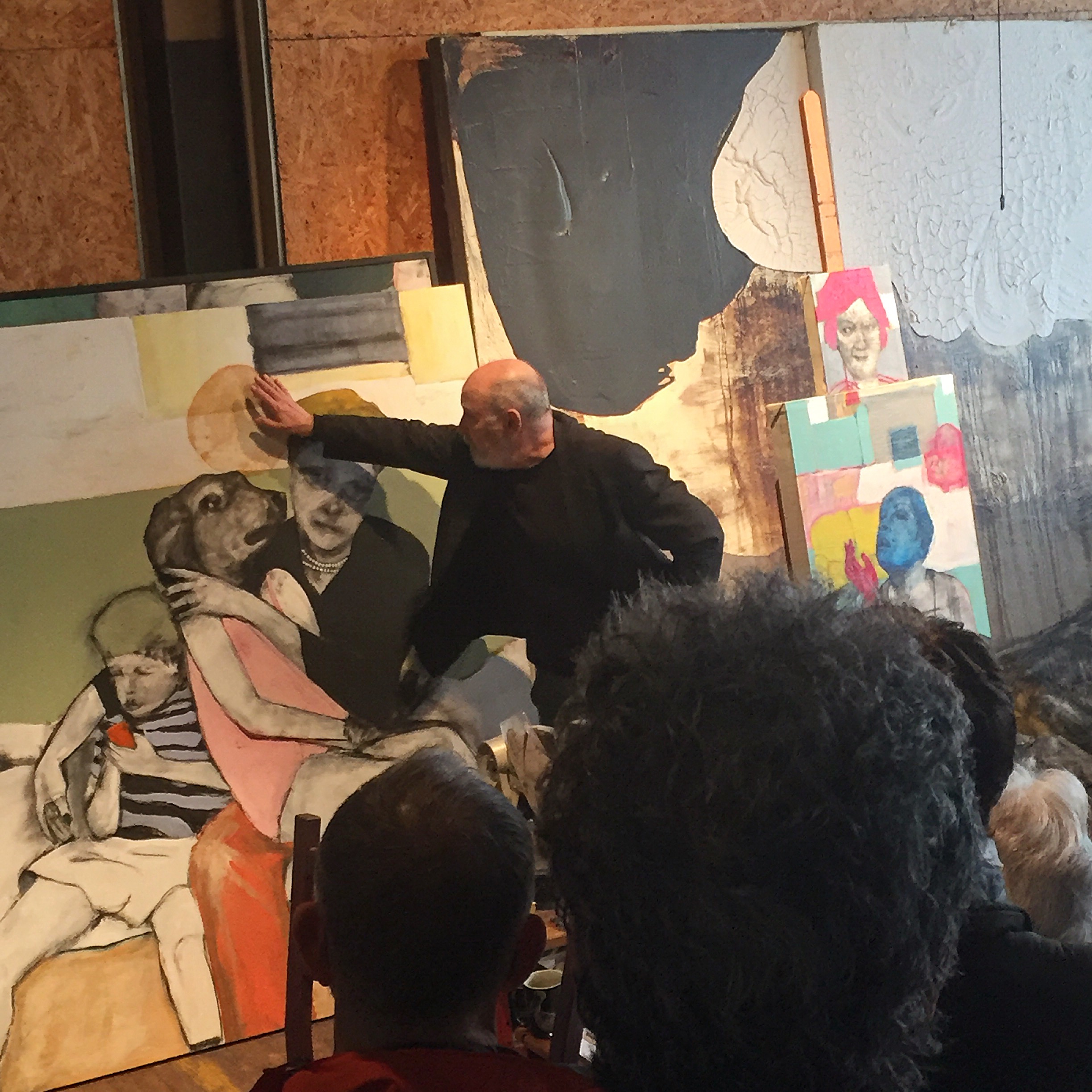 Douglas Max Utter presenting his artwork