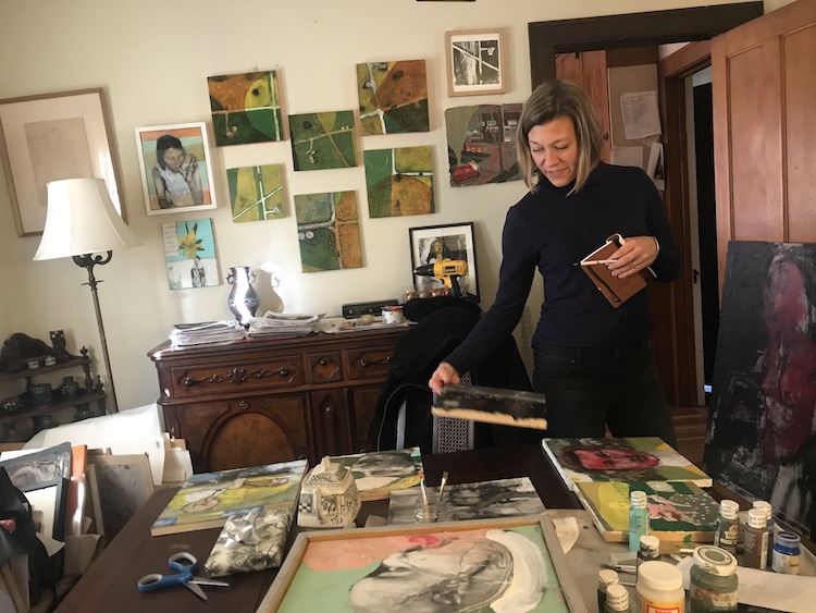 Hilary Gent curates Utter's work in preparation for the exhibition.