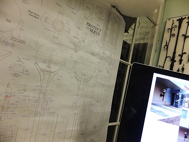 Wall sconce design, Rose Iron Works