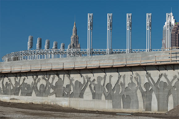 Crowd Wall on The George V. Voinovich Bridge