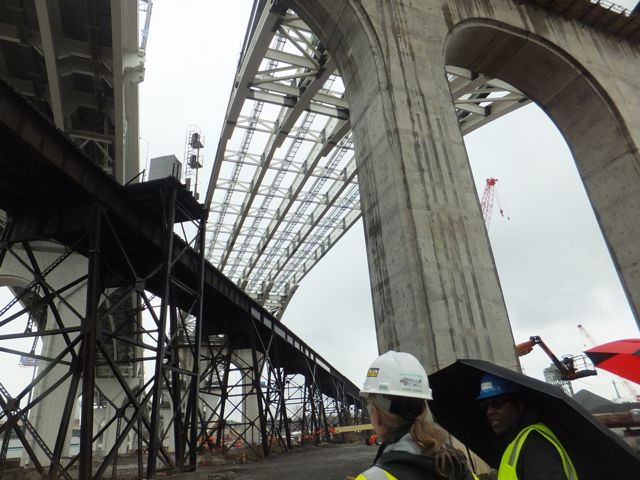 George Voinovich Bridge construction tour