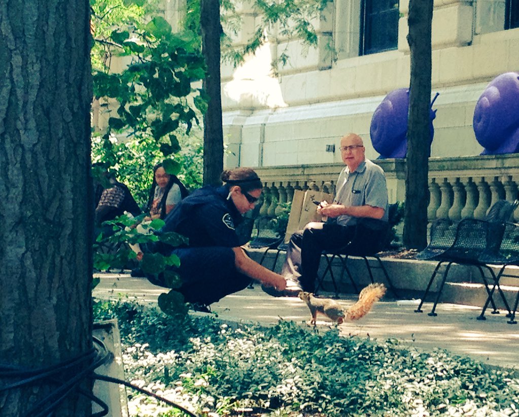 Cleveland Police face off protestor in CPL garden