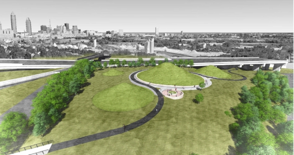 Valley View Bluff overlook, Towpath Trail Stage Three