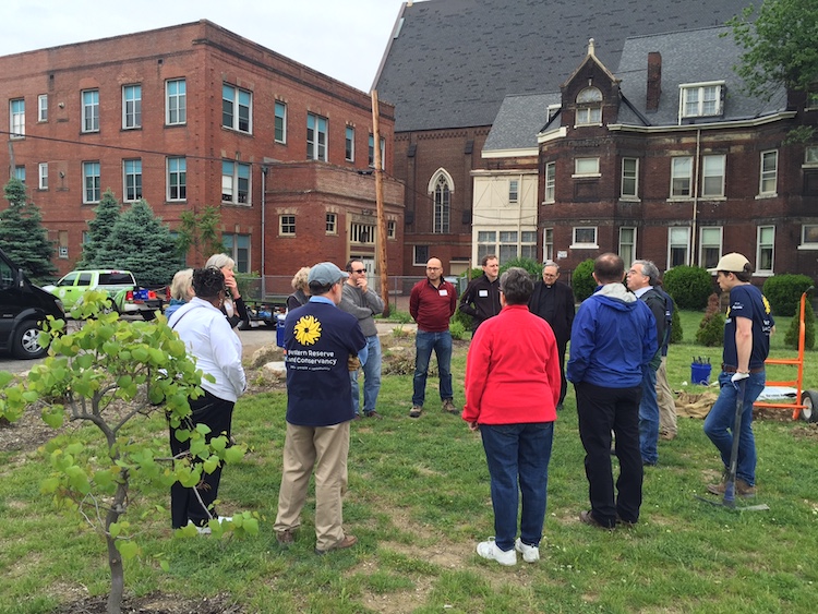 Jacquie Gillon attends a local tree planting