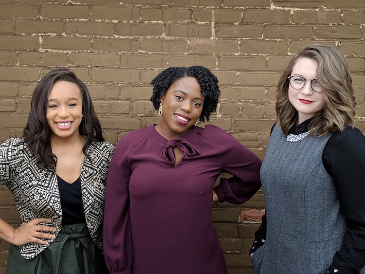 Lauren R. Welch and Enlightened Solutions co-founders Chinenye Nkemere and Bethany Studenic