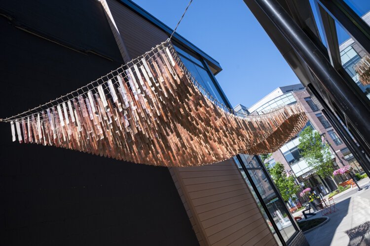 Stratus by artist Laura Skunta in the Van Aken Bowser Alley.