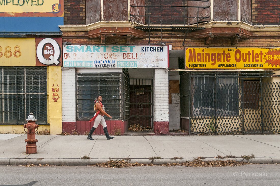 Woodland Avenue just west of East 55th Street