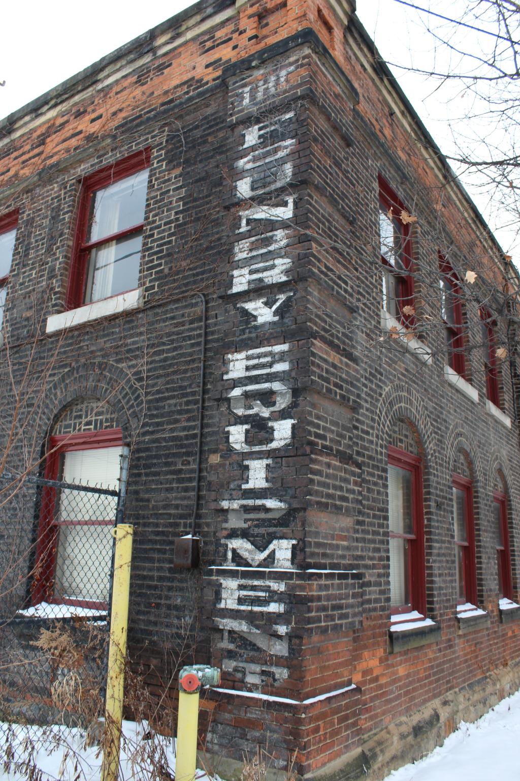 The Foundry along Columbus Road -- painted sign